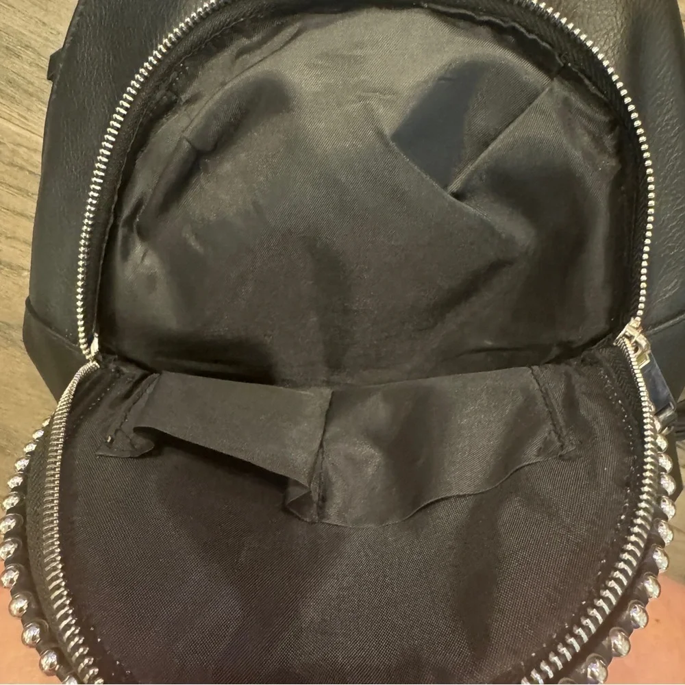 Max Studio Black Backpack‎ with Silver Details